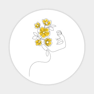 Mustard Bloom Girl Magnet